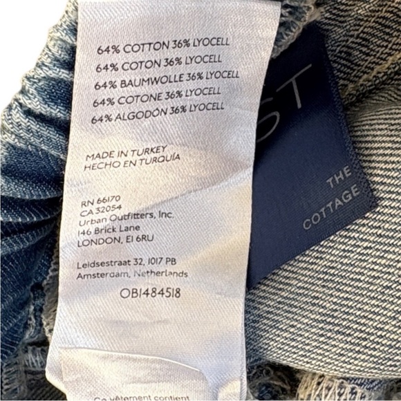 Anthropologie / Pilcro Blue Beach Cottage Tie Waist Embroidered Jeans Size XS - Picture 12 of 12